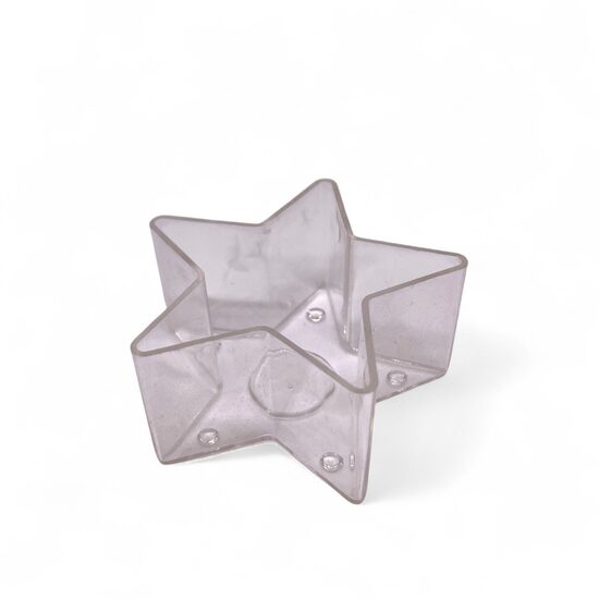 Plastic tea light candle mold - star
